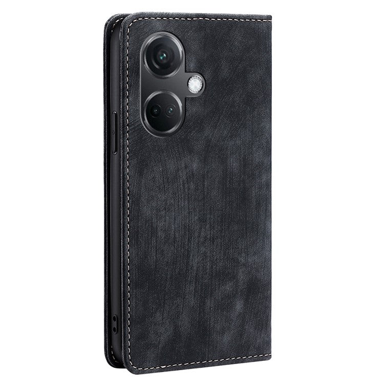 For OnePlus Nord CE3 5G Case Phone Cover RFID Blocking PU Leather Wallet - Black