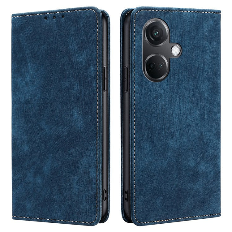 For OnePlus Nord CE3 5G Case Phone Cover RFID Blocking PU Leather Wallet - Blue