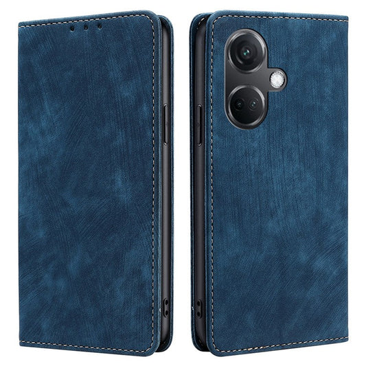 For OnePlus Nord CE3 5G Case Phone Cover RFID Blocking PU Leather Wallet - Blue