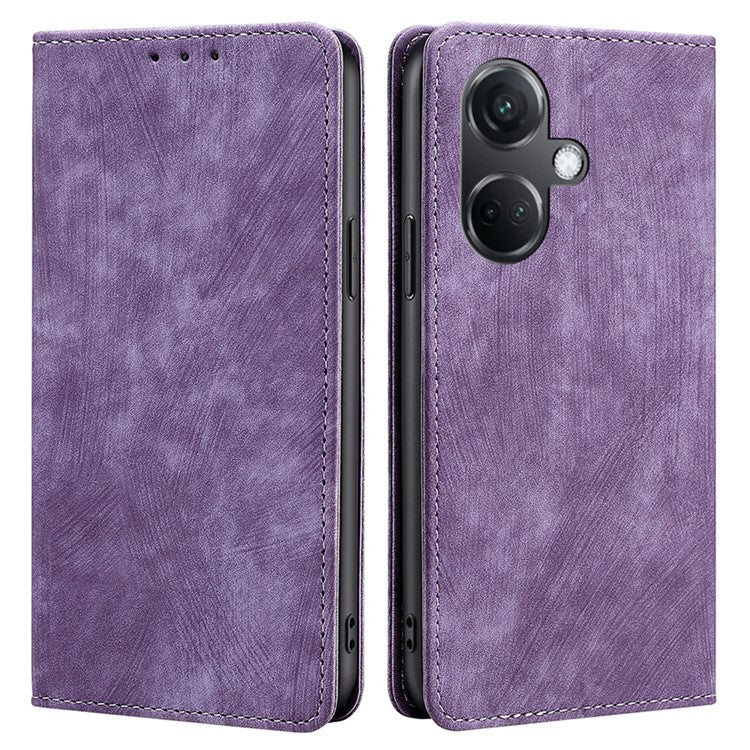 For OnePlus Nord CE3 5G Case Phone Cover RFID Blocking PU Leather Wallet - Purple