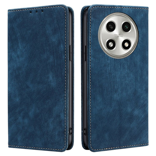 RFID Blocking Cover for Oppo A2 Pro 5G Case PU Leather Wallet Phone Shell - Blue