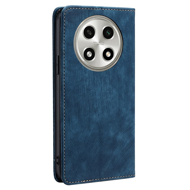 RFID Blocking Cover for Oppo A2 Pro 5G Case PU Leather Wallet Phone Shell - Blue