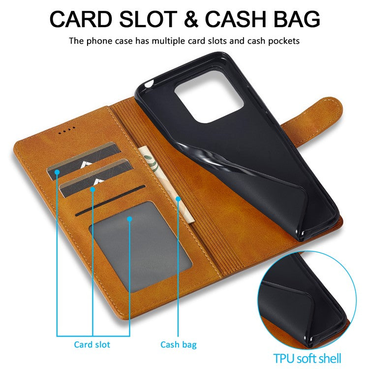 LC.IMEEKE For Honor X8 4G / X30i / Play6T Pro Case Wallet Phone Leather Cover - Yellow