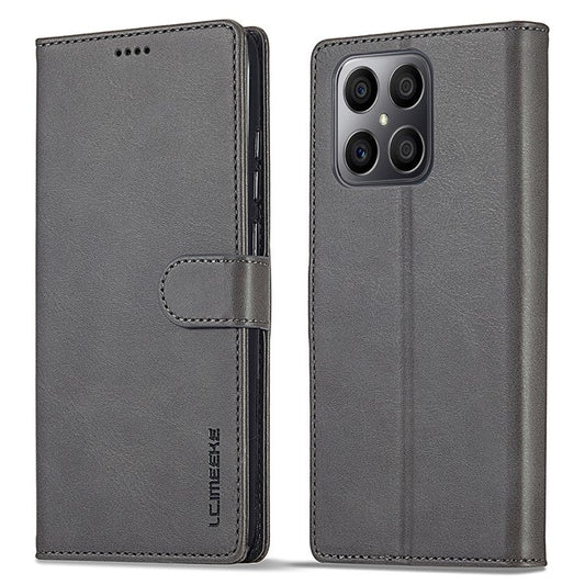 LC.IMEEKE For Honor X8 4G / X30i / Play6T Pro Case Wallet Phone Leather Cover - Grey