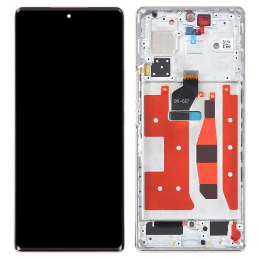 For Honor 70 5G FNE-AN00 FNE-NX9 OEM Grade S OLED Screen and Digitizer Assembly + Frame Repair Part (without Logo) - Silver