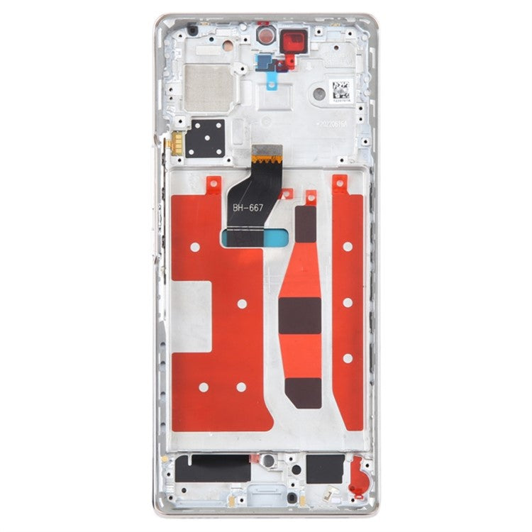 For Honor 70 5G FNE-AN00 FNE-NX9 OEM Grade S OLED Screen and Digitizer Assembly + Frame Repair Part (without Logo) - Silver