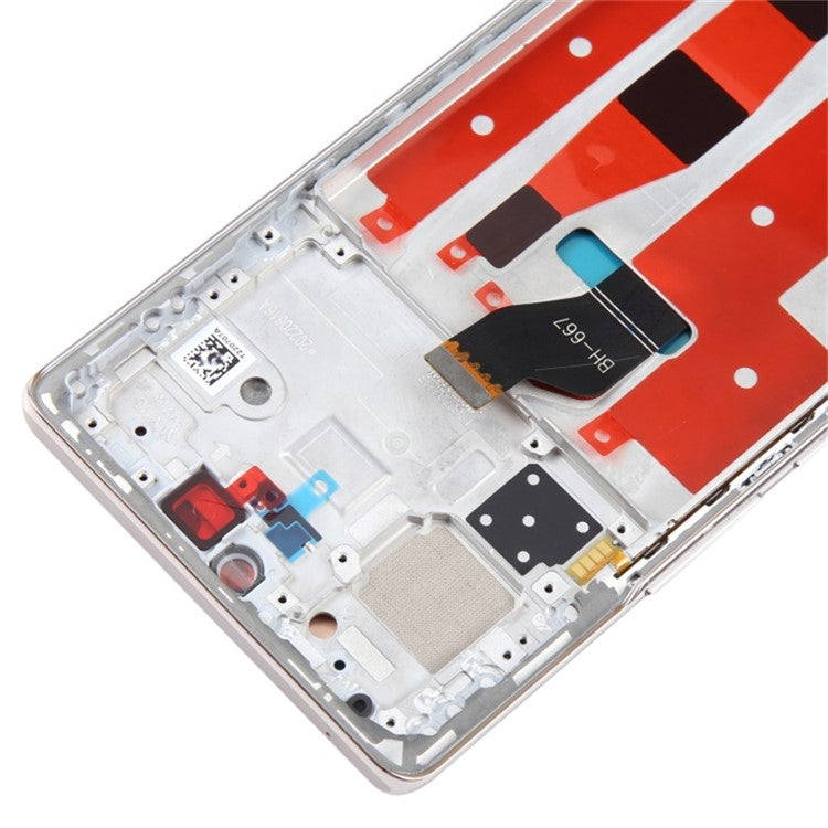 For Honor 70 5G FNE-AN00 FNE-NX9 OEM Grade S OLED Screen and Digitizer Assembly + Frame Repair Part (without Logo) - Silver