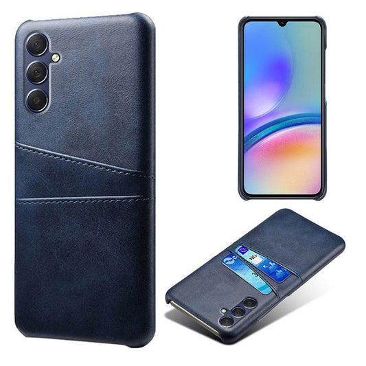 For Samsung Galaxy A05s 4G Case PU+Hard PC Dual Card Slots Phone Back Protector - Blue