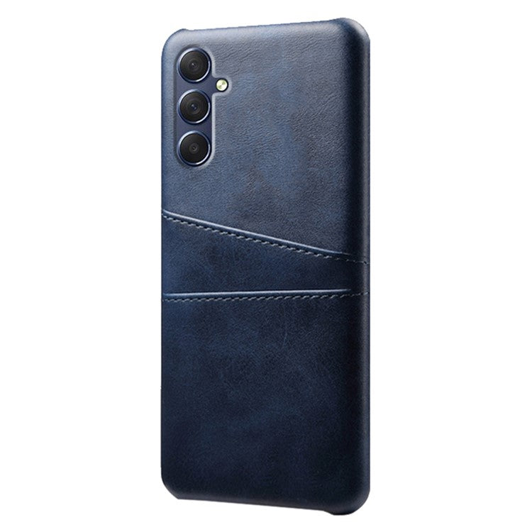 For Samsung Galaxy A05s 4G Case PU+Hard PC Dual Card Slots Phone Back Protector - Blue