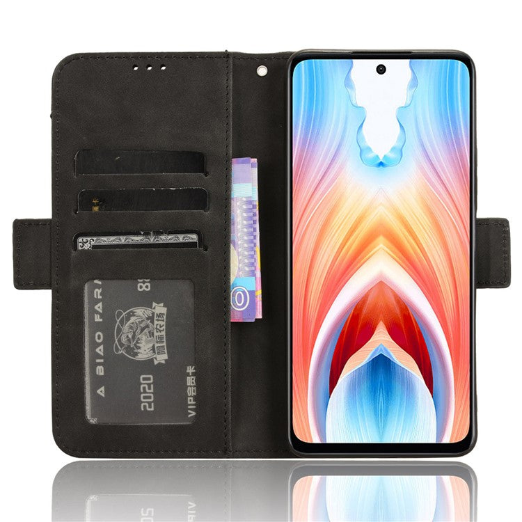 For Oppo A79 5G / A2 5G / OnePlus Nord N30 SE 5G Case Multiple Card Slots Leather Phone Wallet Cover - Black