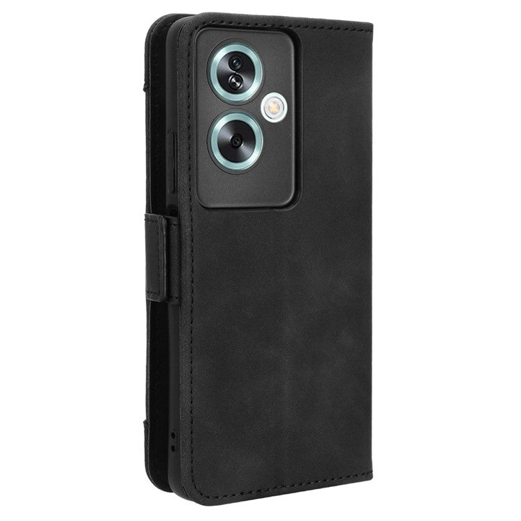 For Oppo A79 5G / A2 5G / OnePlus Nord N30 SE 5G Case Multiple Card Slots Leather Phone Wallet Cover - Black