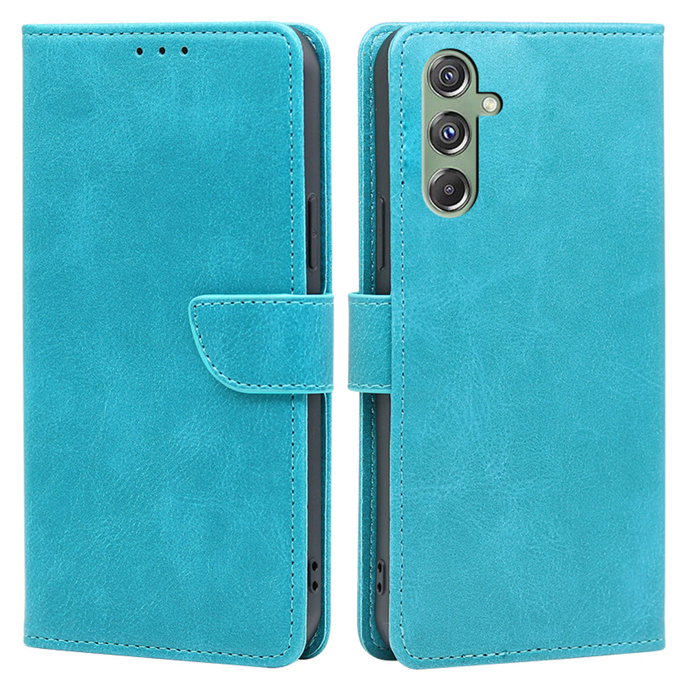 For Samsung Galaxy M34 5G /  F34 5G Case Shockproof Flip Folio PU Leather+TPU Phone Protector - Baby Blue