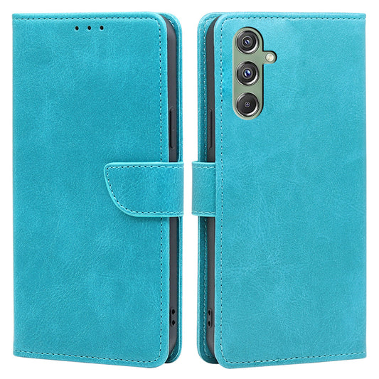 For Samsung Galaxy M34 5G /  F34 5G Case Shockproof Flip Folio PU Leather+TPU Phone Protector - Baby Blue
