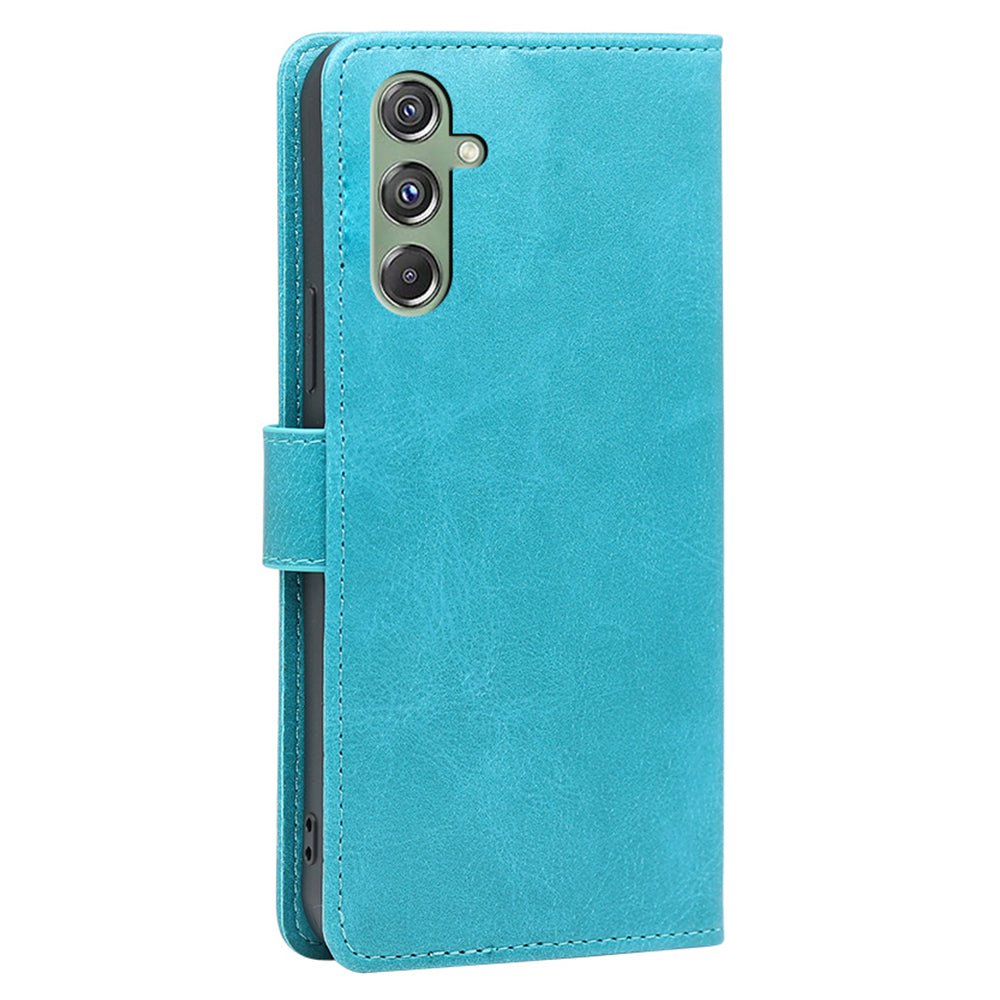 For Samsung Galaxy M34 5G /  F34 5G Case Shockproof Flip Folio PU Leather+TPU Phone Protector - Baby Blue