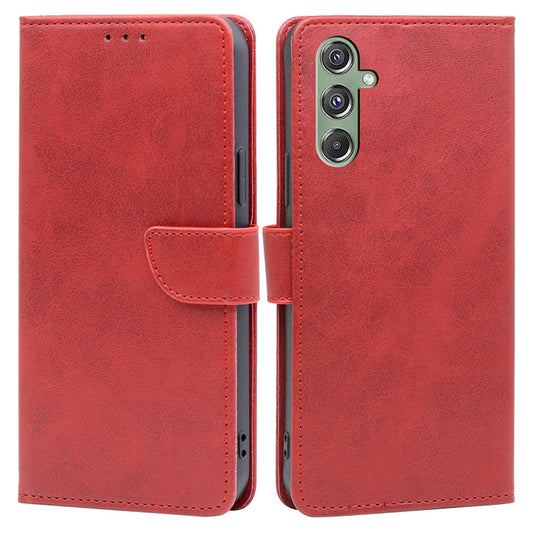 For Samsung Galaxy M34 5G /  F34 5G Case Shockproof Flip Folio PU Leather+TPU Phone Protector - Red
