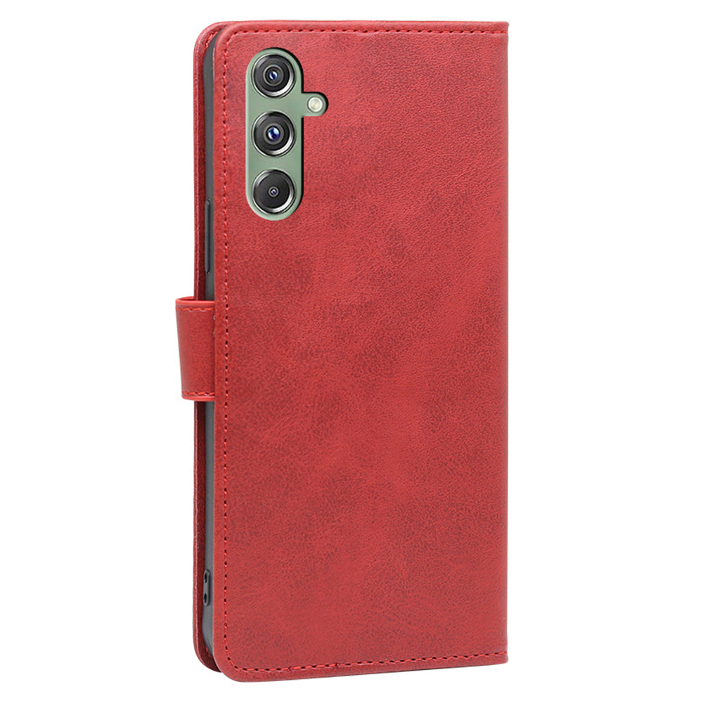 For Samsung Galaxy M34 5G /  F34 5G Case Shockproof Flip Folio PU Leather+TPU Phone Protector - Red