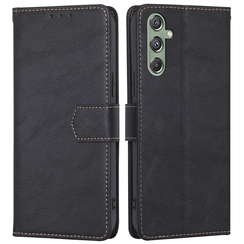 For Samsung Galaxy M34 5G / F34 5G Case RFID Blocking Leather Cover with Wallet Stand - Black