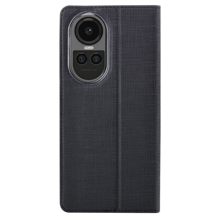 VILI DMX Series For Oppo Reno10 5G (Global) / Reno10 Pro 5G (Global) Case Card Holder Leather Cover - Black