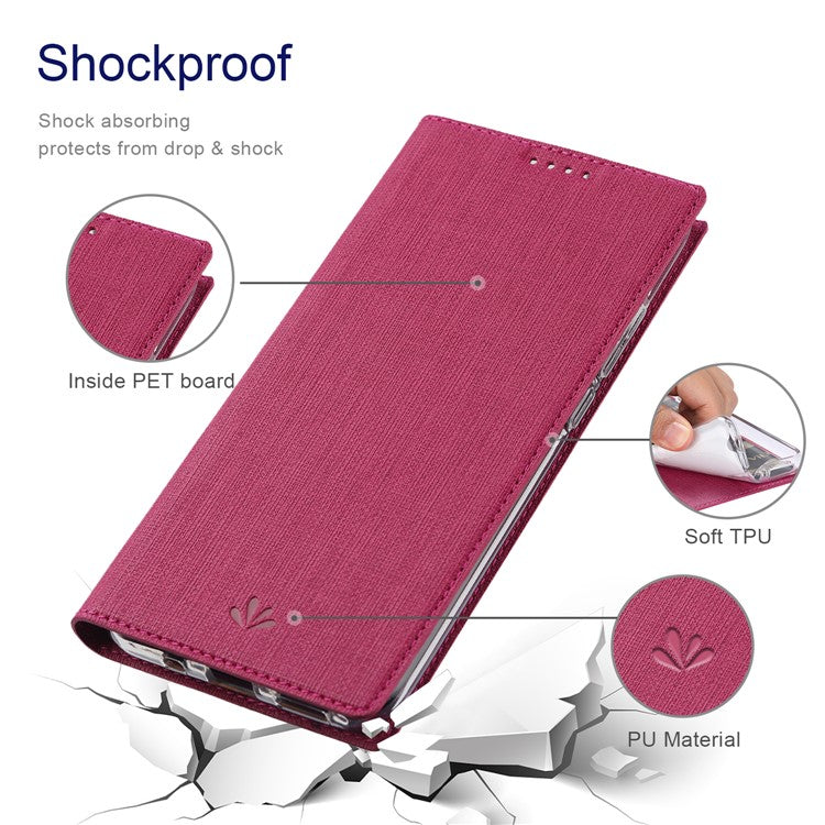 VILI DMX Series For Oppo Reno10 5G (Global) / Reno10 Pro 5G (Global) Case Card Holder Leather Cover - Rose