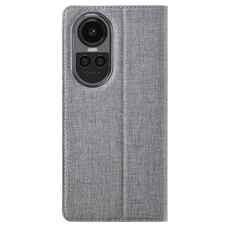 VILI DMX Series For Oppo Reno10 5G (Global) / Reno10 Pro 5G (Global) Case Card Holder Leather Cover - Grey