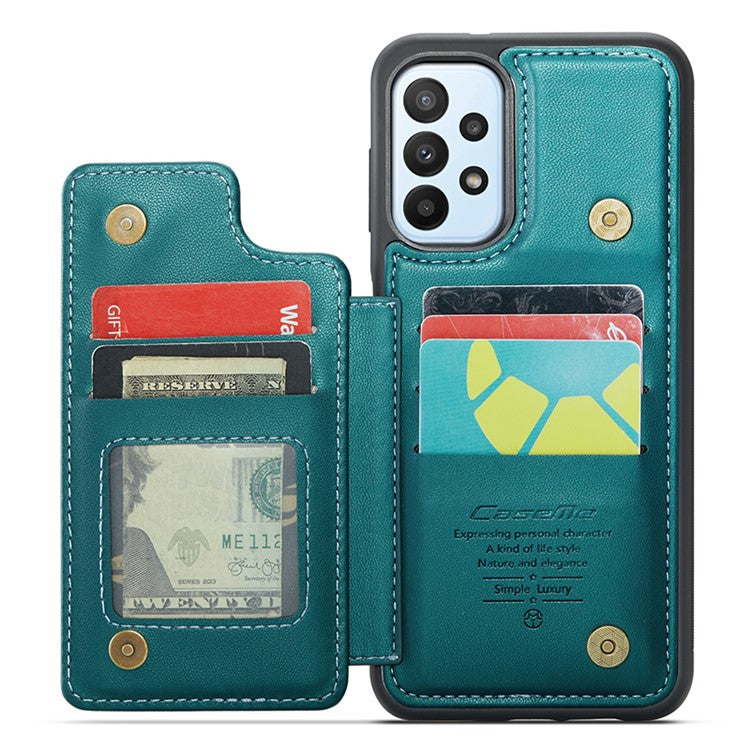 CASEME C22 Series For Samsung Galaxy A23 4G / A23 5G (Global Version) Phone Case RFID Blocking Litchi Texture Cover - Green
