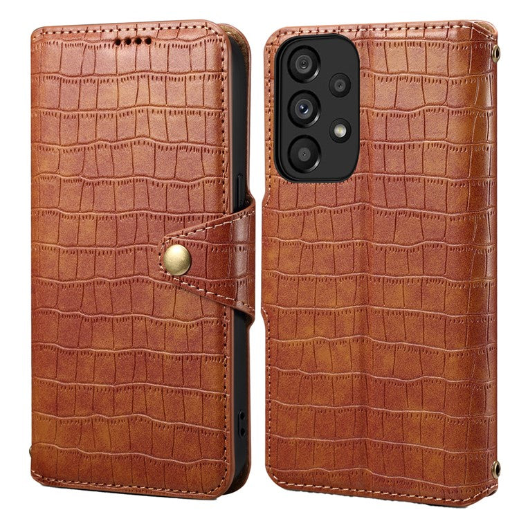 For Samsung Galaxy A23 4G / A23 5G (Global Version) Case PU Leather Wallet Phone Cover - Brown