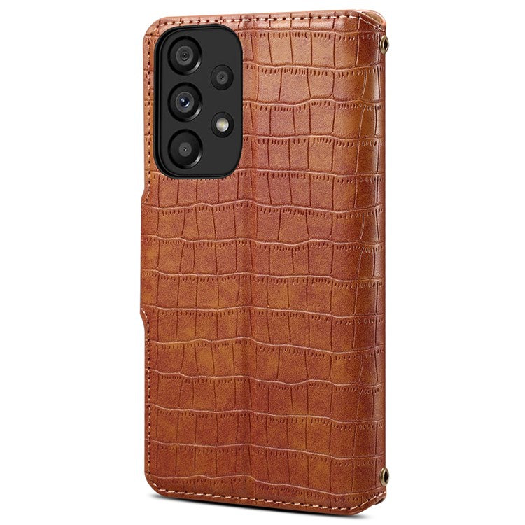 For Samsung Galaxy A23 4G / A23 5G (Global Version) Case PU Leather Wallet Phone Cover - Brown