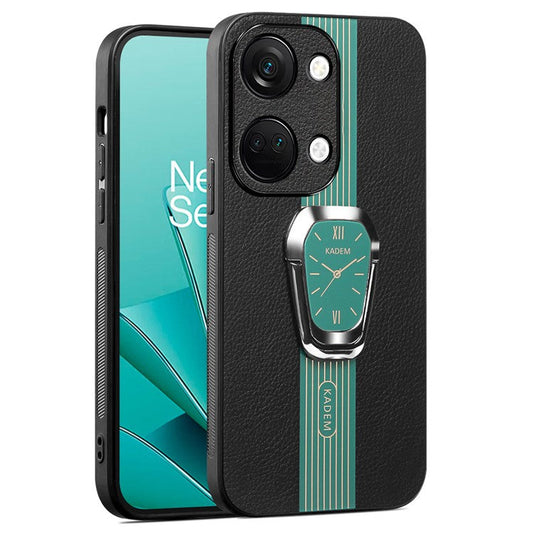 KADEM For OnePlus Ace 2V / Nord 3 5G Case Anti-fall TPU+Acrylic Phone Cover with PU Leather Coating - Green