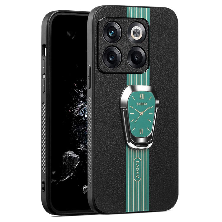 KADEM For OnePlus Ace Pro 5G / 10T 5G Cover TPU+Acrylic Protector Shell with PU Leather Coating - Green