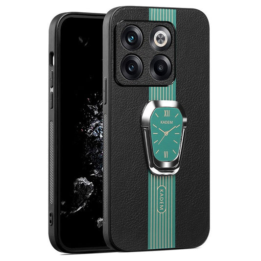 KADEM For OnePlus Ace Pro 5G / 10T 5G Cover TPU+Acrylic Protector Shell with PU Leather Coating - Green