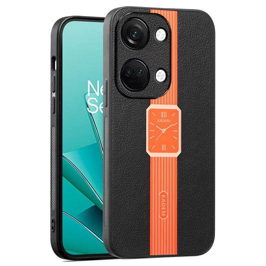 KADEM For OnePlus Ace 2V / Nord 3 5G Case Electroplating Leather Coated Cellphone Cover - Orange