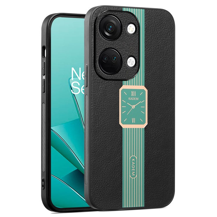KADEM For OnePlus Ace 2V / Nord 3 5G Case Electroplating Leather Coated Cellphone Cover - Green