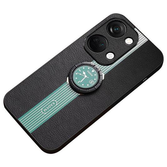 KADEM For OnePlus Ace 2V / Nord 3 5G Case Ring Kickstand PU Leather Coated Phone Protective Cover - Green