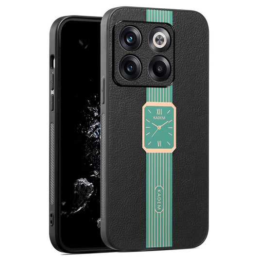 KADEM For OnePlus Ace Pro 5G / 10T 5G Case Watch Pattern PU Leather Coated Phone Cover - Green