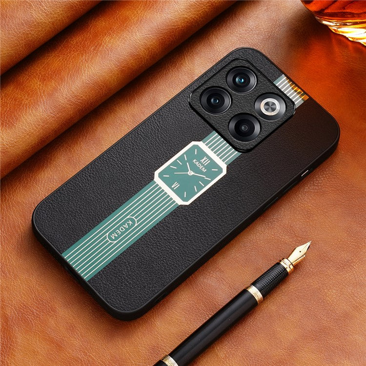 KADEM For OnePlus Ace Pro 5G / 10T 5G Case Watch Pattern PU Leather Coated Phone Cover - Green