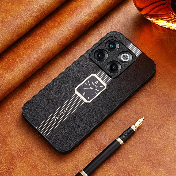KADEM For OnePlus Ace Pro 5G / 10T 5G Case Watch Pattern PU Leather Coated Phone Cover - Black