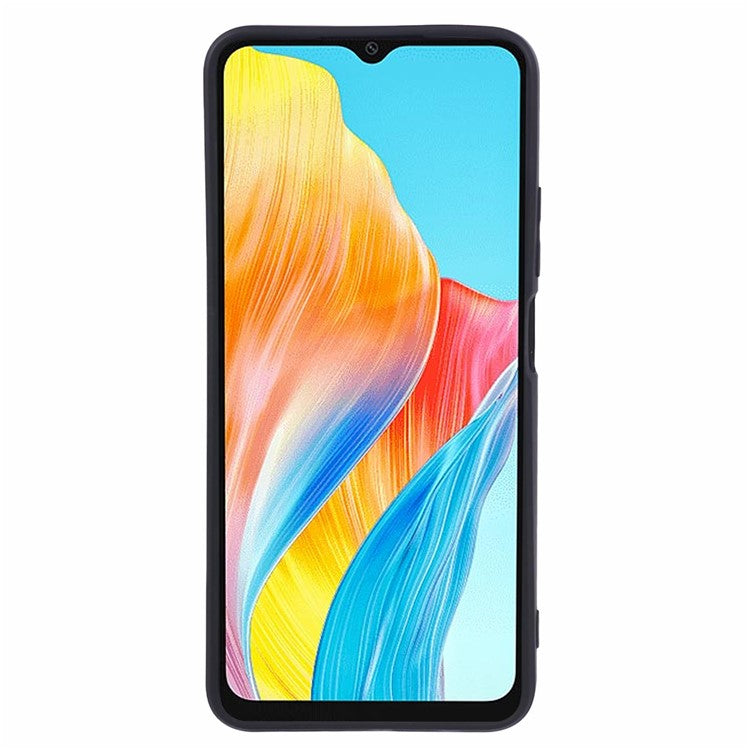 YX Series For Oppo A38 4G / A18 4G Case Lens Protection Matte TPU Cover (Precise Cutout) - Black