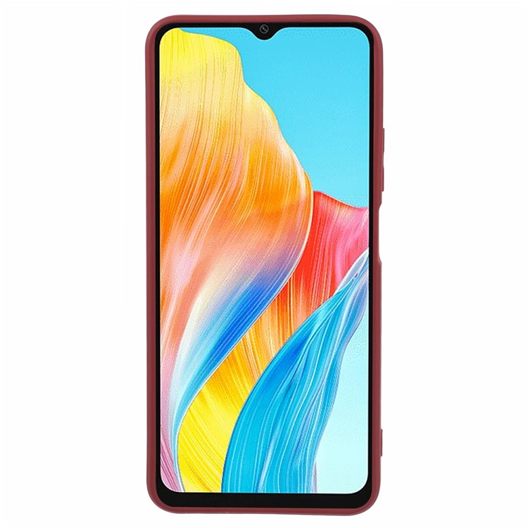 YX Series For Oppo A38 4G / A18 4G Case Lens Protection Matte TPU Cover (Precise Cutout) - Wine Red