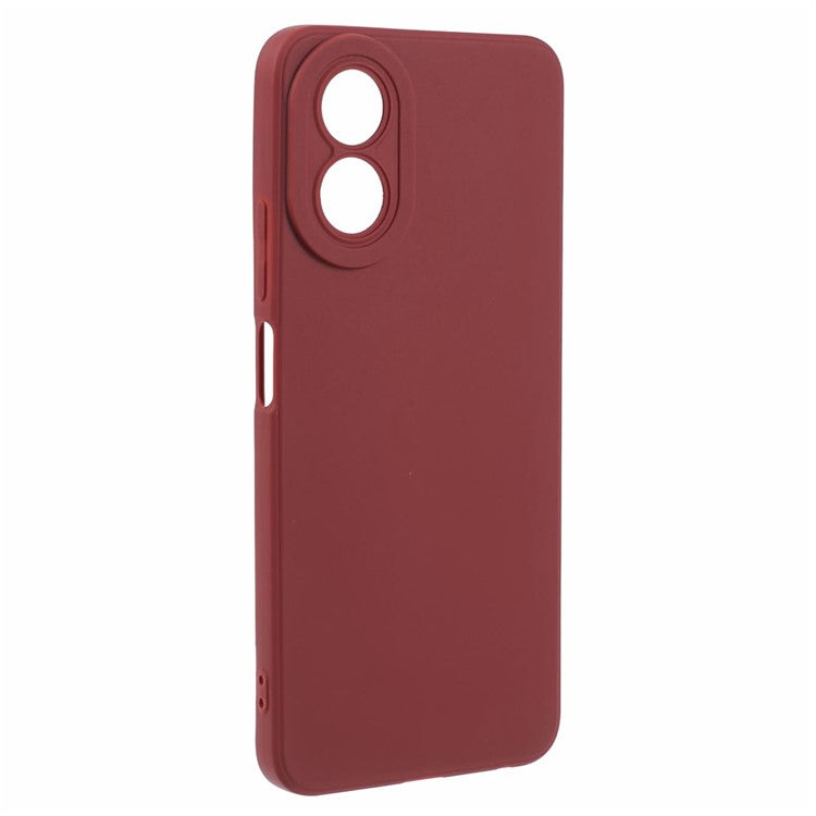 YX Series For Oppo A38 4G / A18 4G Case Lens Protection Matte TPU Cover (Precise Cutout) - Wine Red