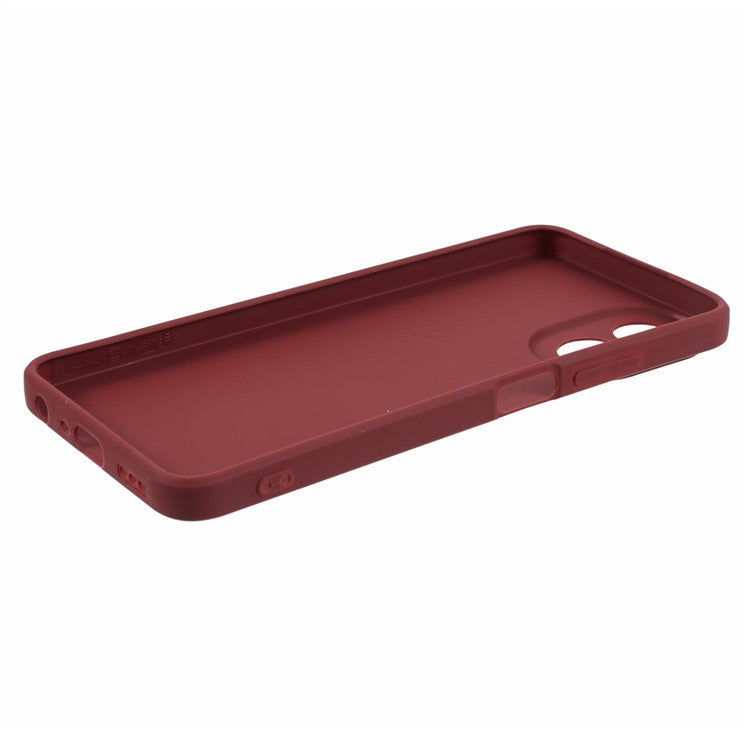 YX Series For Oppo A38 4G / A18 4G Case Lens Protection Matte TPU Cover (Precise Cutout) - Wine Red
