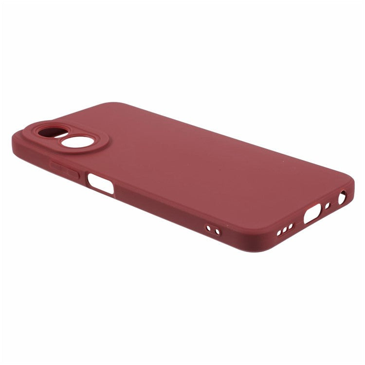 YX Series For Oppo A38 4G / A18 4G Case Lens Protection Matte TPU Cover (Precise Cutout) - Wine Red