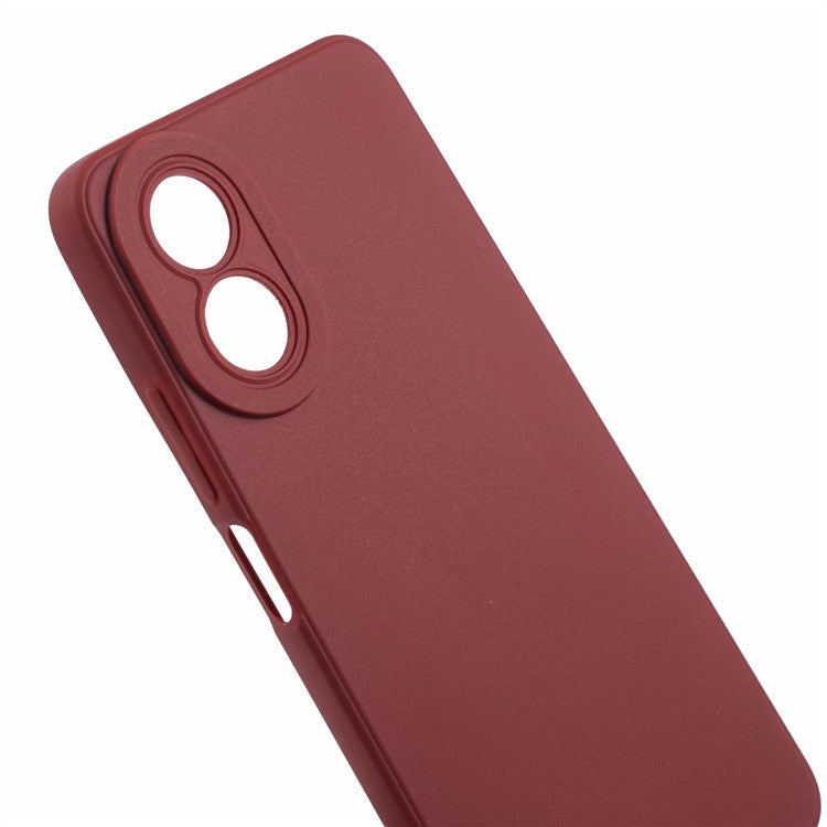 YX Series For Oppo A38 4G / A18 4G Case Lens Protection Matte TPU Cover (Precise Cutout) - Wine Red