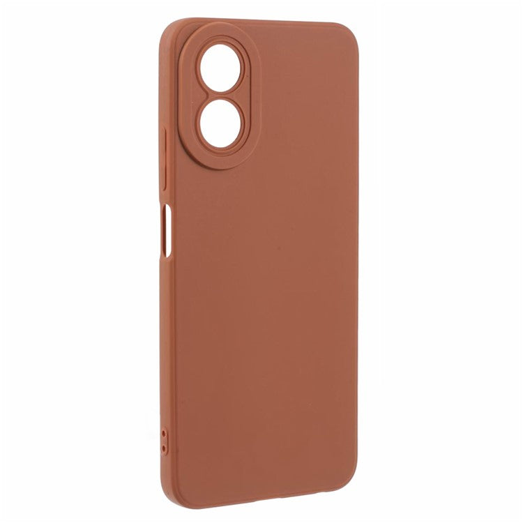 YX Series For Oppo A38 4G / A18 4G Case Lens Protection Matte TPU Cover (Precise Cutout) - Brown