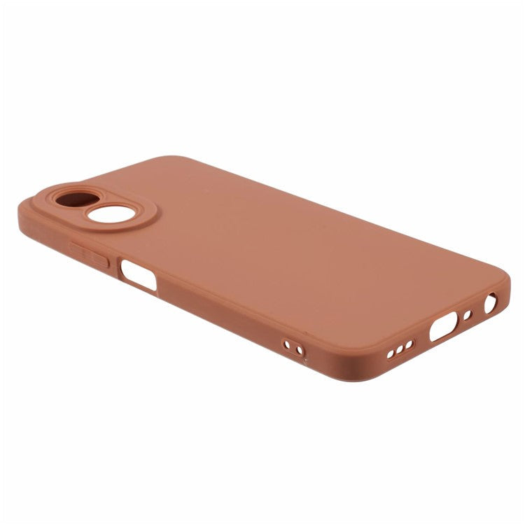 YX Series For Oppo A38 4G / A18 4G Case Lens Protection Matte TPU Cover (Precise Cutout) - Brown