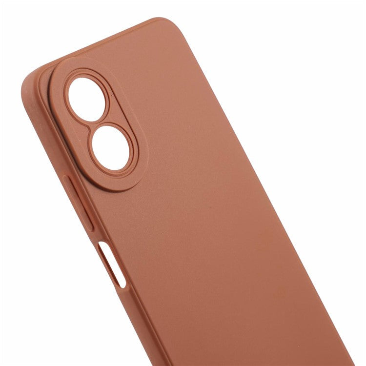 YX Series For Oppo A38 4G / A18 4G Case Lens Protection Matte TPU Cover (Precise Cutout) - Brown