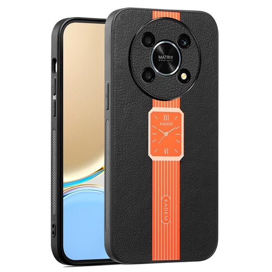 KADEM For Honor X30 5G / X9 5G / X40 GT 5G / Magic4 Lite 5G / 4G Case Watch Pattern Phone Back Shell - Orange