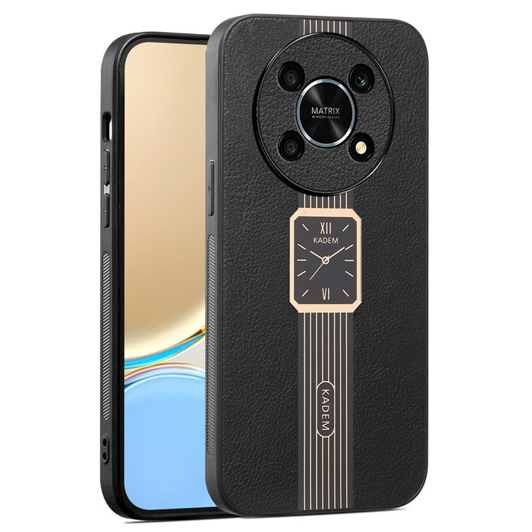 KADEM For Honor X30 5G / X9 5G / X40 GT 5G / Magic4 Lite 5G / 4G Case Watch Pattern Phone Back Shell - Black