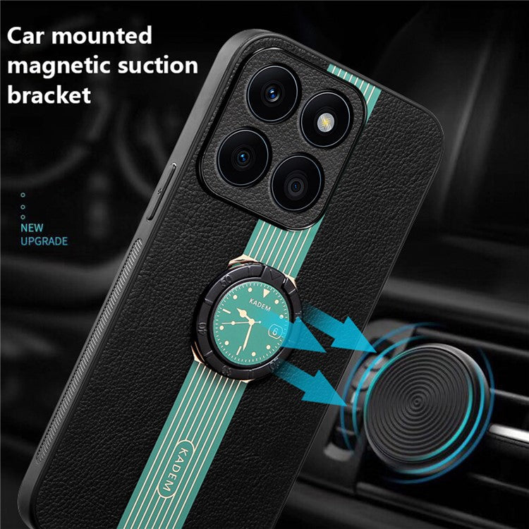 KADEM For Honor X8 5G / X6 4G / 70 Lite 5G / X6s 4G Case Kickstand Electroplating Phone Back Cover - Green