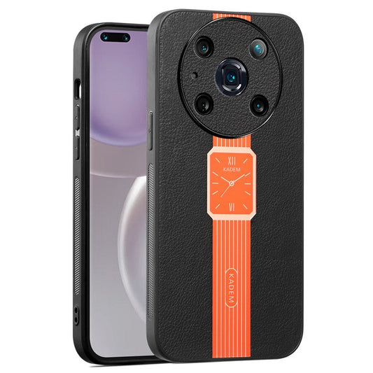 KADEM For Honor Magic4 Pro 5G Case Watch Pattern Electroplating Hybrid Phone Cover - Orange