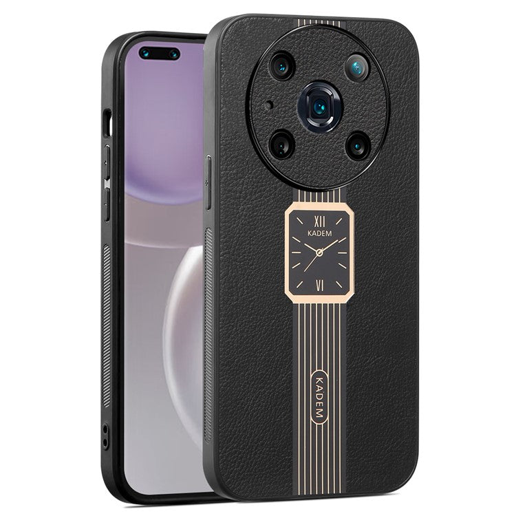 KADEM For Honor Magic4 Pro 5G Case Watch Pattern Electroplating Hybrid Phone Cover - Black